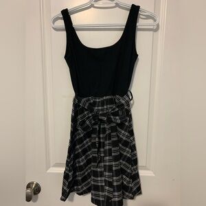 Black and White Plaid Women's Dress